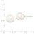 Sterling Silver Rhodium-plated 9-10mm White Round Freshwater Cultured Pearl Post Earring