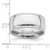 Sterling Silver Rhodium-plated 9mm Comfort Fit Milgrain Size 9 Band