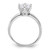 Sterling Silver Rhodium-plated 9mm CZ 6 Prong Solitaire Ring - QR-14AEB5C4-5548