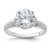 Sterling Silver Rhodium-plated 9mm CZ Ring - QR-CA6AEDF4-8574