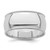 Sterling Silver Rhodium-plated 9mm Half Round Milgrain Size 11 Band