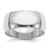 Sterling Silver Rhodium-plated 9mm Half-Round Size 9 Band