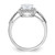 Sterling Silver Rhodium-plated 9x7 Cushion CZ Ring - QR-1376FD18-5111