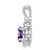 Sterling Silver Rhodium-plated Amethyst & Diam. Pendant - QB-9B909E50-4472