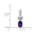 Sterling Silver Rhodium-plated Amethyst & Diam. Pendant - QB-A3D26565-7229