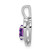 Sterling Silver Rhodium-plated Amethyst & Diam. Pendant - QB-B9D6B86F-8786