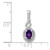 Sterling Silver Rhodium-plated Amethyst & Diam. Pendant - QB-D4B71B0A-8576