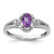 Sterling Silver Rhodium-plated Amethyst & Diam. Ring - QB-36E7271F-9206