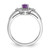 Sterling Silver Rhodium-plated Amethyst & Diam. Ring - QB-36E7271F-9206