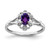 Sterling Silver Rhodium-plated Amethyst & Diam. Ring - QB-6CC64B00-7472