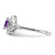 Sterling Silver Rhodium-plated Amethyst & Diam. Ring - QB-6CC64B00-7472