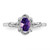 Sterling Silver Rhodium-plated Amethyst & Diam. Ring - QB-BBF9812B-5386