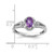 Sterling Silver Rhodium-plated Amethyst & Diam. Ring - QB-CE041680-6111