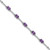 Sterling Silver Rhodium-plated Amethyst & Diamond Tennis Bracelet - QX-E8A5FD25-3736