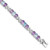 Sterling Silver Rhodium-plated Amethyst and Blue Topaz Bracelet