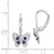 Sterling Silver Rhodium-plated Amethyst and Diamond Butterfly Earrings - QE-8816869C-4408