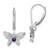 Sterling Silver Rhodium-plated Amethyst and Diamond Butterfly Earrings - QE-E89D79DF-4684
