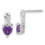 Sterling Silver Rhodium-plated Amethyst and Diamond Earrings - EM-05A0A146-3502