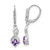 Sterling Silver Rhodium-plated Amethyst and Diamond Earrings - EM-D71A7C35-8368