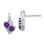 Sterling Silver Rhodium-plated Amethyst and Diamond Earrings - QE-98944D82-9812