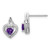 Sterling Silver Rhodium-plated Amethyst and Diamond Earrings - QE-FC954C20-7439