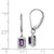 Sterling Silver Rhodium-plated Amethyst and Diamond Earrings - QE-FF4047F6-5517