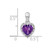 Sterling Silver Rhodium-plated Amethyst and Diamond Pendant - PM-3311CAB1-7402
