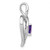Sterling Silver Rhodium-plated Amethyst and Diamond Pendant - PM-A19A6C02-4256