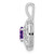 Sterling Silver Rhodium-plated Amethyst and Diamond Pendant - QP-84FFD2F4-1815