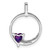 Sterling Silver Rhodium-plated Amethyst and Diamond Pendant - QP-BE1B14D5-9213