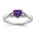 Sterling Silver Rhodium-plated Amethyst and Diamond Ring - RM-5B61F3F2-6597