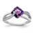Sterling Silver Rhodium-plated Amethyst and Diamond Ring - RM-5CDBD1EF-9517