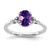 Sterling Silver Rhodium-plated Amethyst and Diamond Ring - RM-9842A0CD-6254