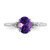 Sterling Silver Rhodium-plated Amethyst and Diamond Ring - RM-9842A0CD-6254
