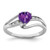 Sterling Silver Rhodium-plated Amethyst and Diamond Ring - RM-A44EB97F-6397