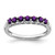 Sterling Silver Rhodium-plated Amethyst and Diamond Ring - RM-BB4F0BD2-2693