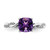 Sterling Silver Rhodium-plated Amethyst and Diamond Ring - RM-C326D8A3-8806