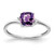 Sterling Silver Rhodium-plated Amethyst and Diamond Ring - RM-E1D463EC-5095