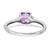 Sterling Silver Rhodium-plated Amethyst and Diamond Ring - RM-E1D463EC-5095