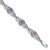 Sterling Silver Rhodium-plated Amethyst Bracelet - QX-D216A6E5-6586