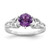Sterling Silver Rhodium-plated Amethyst Celtic Trinity Ring - QR-0DEAF528-5203