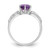 Sterling Silver Rhodium-plated Amethyst Celtic Trinity Ring - QR-0DEAF528-5203