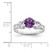 Sterling Silver Rhodium-plated Amethyst Celtic Trinity Ring - QR-0DEAF528-5203