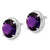 Sterling Silver Rhodium-plated Amethyst Earrings - QE-23FF0CB9-8407
