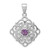 Sterling Silver Rhodium-plated Amethyst Pendant - QP-42025711-8823