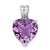 Sterling Silver Rhodium-plated Amethyst Pendant - QP-7041E271-9125