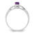 Sterling Silver Rhodium-plated Amethyst Ring - QB-461F7F59-6629