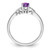 Sterling Silver Rhodium-plated Amethyst Ring - QB-FC79E9E5-9466