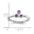 Sterling Silver Rhodium-plated Amethyst Ring - QR-39355BDB-6271