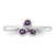 Sterling Silver Rhodium-plated Amethyst Ring - QR-6734BA40-6283